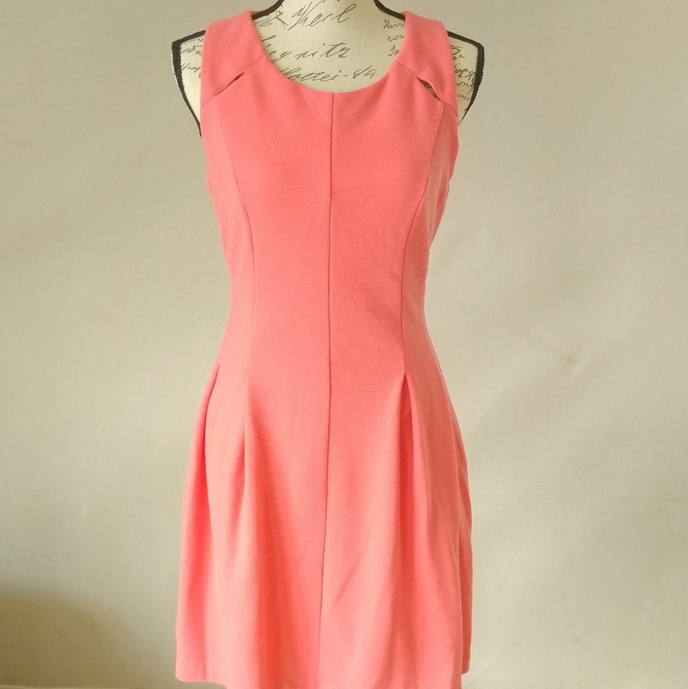 Coral Sleeveless Dress